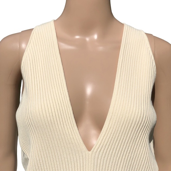 Giorgio Armani NWT ivory knit and sheer top Sz 12 - Picture 3 of 16